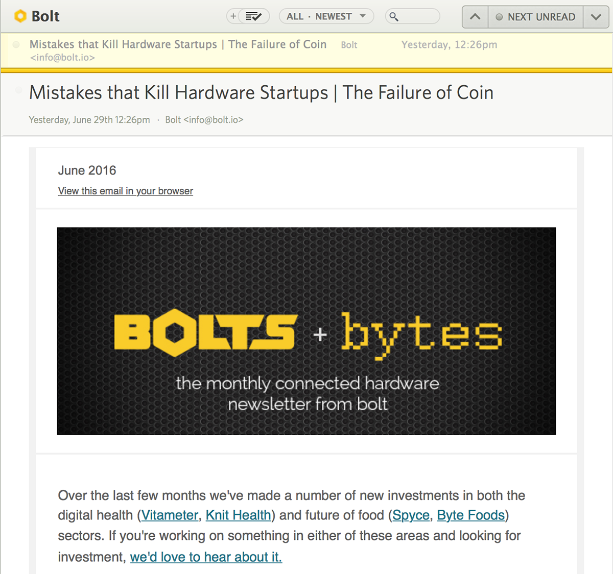 Email newsletters appearing as feeds in NewsBlur